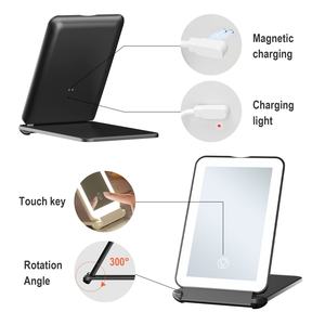 Espejo de Maquillaje LED Pequeño, Inteligente, Táctil, Portátil, de Viaje, con Luces LED, Recargable por USB - Product Image 5