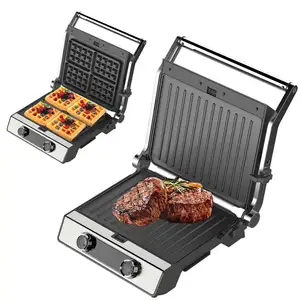 4 Scheiben 2000W Multi-Elektro-Grill Sandwich Maker Panini Maker digitaler Kontakt grill Press grill