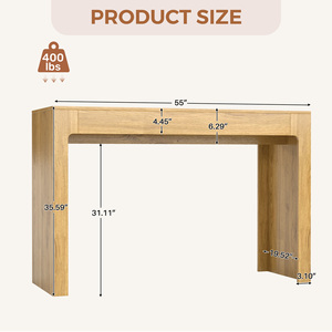 Premium Modern Commercial <b>Bar</b> Durable Wood Top Octagonal <b>Table</b> Wear-resistant High <b>Dining</b> Counter Stable Structure Restaurant - Product Image 2