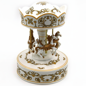 Carillon en céramique de style Fabergé bohème de la famille royale en blanc et or pour la décoration de Noël à la maison - Product Image 2