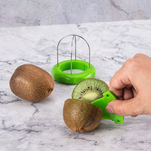 Eco-Friendly Stainless Steel Kiwi <b>Fruit</b> Cutter Slicer Manual Home <b>Vegetable</b> <b>Fruit</b> <b>Tools</b> with PP Material Food Grade Handle - Product Image 4