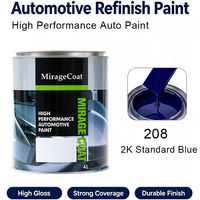 MirageCoat 2K Standart Düz Mavi Otomotiv Boyası, Mükemmel Kapatma Gücü, Hava Koşullarına Dayanıklı Yenileme Kaplaması, Oto Restorasyonu için