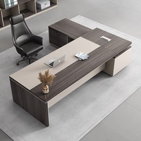 Bureau de direction de luxe en acajou de haute qualité pour PDG, directeur, moderne, grand, pliable, facile à assembler, écologique
