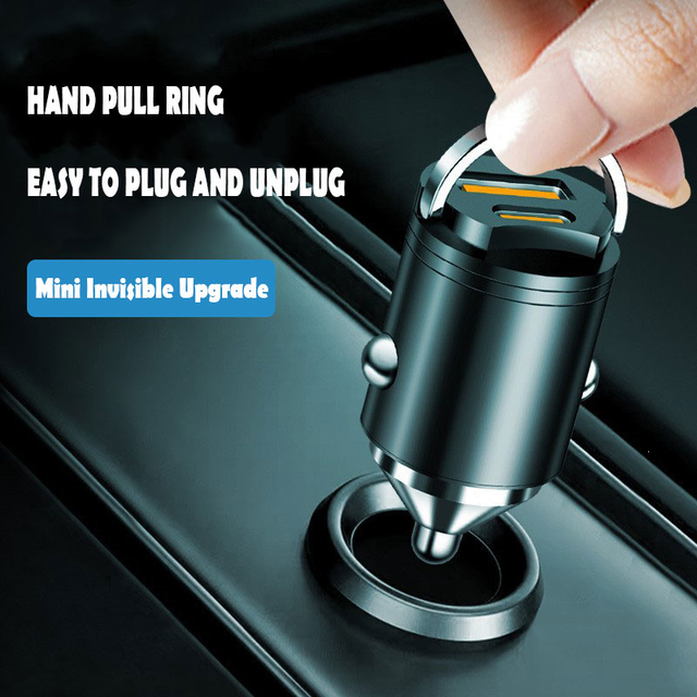 Fast Charging 100w 66W Pd Mini Adapter Usb Type C Qc3.0 Dual Ports Universal Cigarette Lighter 2 Port Mobile Car Charger