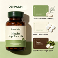 Comprimés de matcha aux enzymes naturelles de fruits et légumes, OEM ODM, marque privée, logo personnalisé, approvisionnement, soutien antioxydant haute puissance