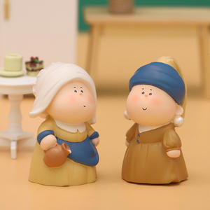 Boîte Mystère Demi-Lune Géante : Figurine d'Artiste Obèse, Statue de Chef-d'œuvre de Peinture Célèbre, Décoration Créative de Bureau - Product Image 4