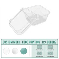 Boîte d'emballage alimentaire transparente en PET de qualité alimentaire jetable avec une épaisseur de 1 à 3 mm, modèle CF-03, pour boulangerie, gâteau, pain, dessert, sushi