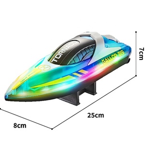 Barco de Juguete a Control Remoto de Alta Velocidad de 2.4G con Luces, 15 KM/H, Doble Remo, Alcance de Control de Aproximadamente 60 Metros - Product Image 4