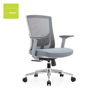 Chaise de visiteur en maille confortable au design moderne, chaises de bureau à domicile, chaise pivotante ergonomique avec accoudoirs réglables et soutien lombaire