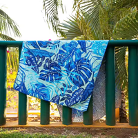 Handuk Pantai Mikrofiber Ramah Lingkungan Super Serap, Cepat Kering, Bebas Pasir, Sekali Pakai, Bergaris, Cetak Digital Desain Khusus untuk Dewasa
