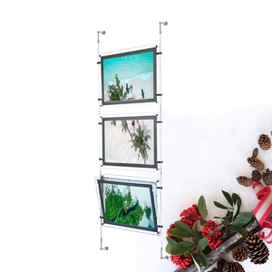 Side treo Acrylic Pha lê hộp đèn cho bất động sản đại lý LED hiển thị cửa sổ LED treo hộp đèn - Product Image 2