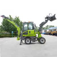 Backhoe Loader Excavator Terbaik, Penggerak 4 Roda, Diesel, Multifungsi, Mesin Pekerjaan Tanah