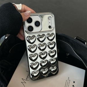 เคสโทรศัพท์มือถือกันกระแทก TPU ลายหัวใจเคลือบหรูหรา สำหรับ iPhone 17 Air 16 15 14 13 Pro Max - Product Image 4