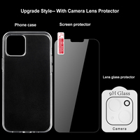 Protecteur d'écran en verre trempé avec coque de téléphone transparente en TPU pour Iphone 14 13 12 11 X XR 6 7 pour Samsung Galaxy S23