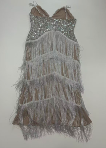 Nuovi Arrivi Moda OEM Abito <span class=keywords><strong>da</strong></span> Sera Lungo Formale <span class=keywords><strong>da</strong></span> Donna <span class=keywords><strong>Sexy</strong></span> con Spalline Sottili Paillettes e Frange per Feste e Matrimoni - Product Image 4