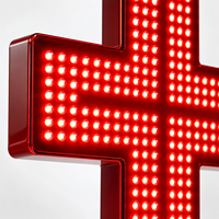 Vente directe transfrontalière par les fabricants : Panneaux publicitaires LED de 12 pouces pour pharmacies, boîtes lumineuses électroniques LED