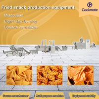 Ligne de production entièrement automatique de chips de pommes de terre et de peaux de crevettes frites Cookmate, capacité de 100 kg/h, 440V/380V