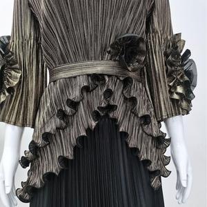 Ensemble 2 pièces plissé irrégulier décontracté imprimé pour femmes africaines grandes tailles – Tendance - Product Image 6