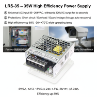 Alimentation à découpage LRS-35-12 36W 12V 3A, transformateur industriel AC-DC pour LED 85-264V