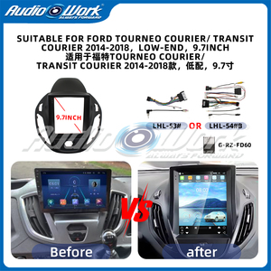 Prix de gros – Cadre d'autoradio Android 9,7 pouces pour <span class=keywords><strong>Ford</strong></span> <span class=keywords><strong>Tourneo</strong></span> Courier Transit Courier 2014-2018 – Gamme économique - Product Image 2