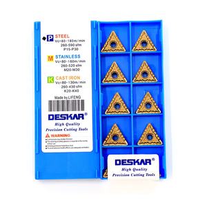 Insertos <span class=keywords><strong>de</strong></span> Carburo para <span class=keywords><strong>Torno</strong></span> CNC DESKAR TNMG160404-CQ TNMG160408-CQ LF9018 TNMG 160408, Herramientas <span class=keywords><strong>de</strong></span> Torneado, Cuchillas <span class=keywords><strong>de</strong></span> <span class=keywords><strong>Corte</strong></span> Afiladas para Mecanizado - Product Image 2