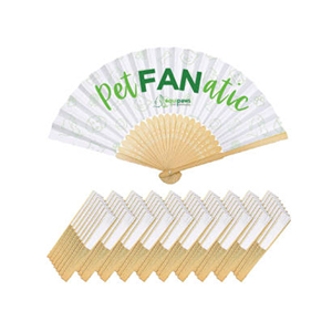 พัดพับทำจากผ้ากระดาษไม้ไผ่พิมพ์ลายตามสั่งเพื่อการส่งเสริมการขาย - Product Image 5