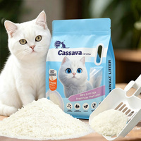 Pasir Kucing Singkong Organik Alami Biodegradable Ramah Lingkungan Super Serap Bebas Debu Pengontrol Bau OEM Grosir