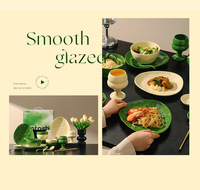 Luxe 2/4/6 personne ensemble bol en céramique assiette tasse plat cadeau ensemble dîner de mariage style japonais soupe assiettes et bols en céramique ensemble