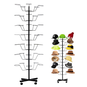 <span class=keywords><strong>2025</strong></span> 모자 진열대 7 계층 서 모자 랙 회전 소매 모자 트리 금속 가발 랙 여러 가발 및 야구 모자 - Product Image 1