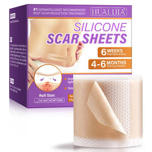 HUALIJIA-Bande de cicatrices professionnelles en <span class=keywords><strong>silicone</strong></span> réutilisable, imperméable, pour les cicatrices chéloïdes chirurgicales - Product Image 1