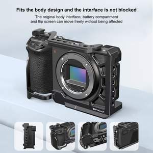 Puluz PU3220B Plataforma estabilizadora de montaje de expansión de jaula de cámara de metal de mano para A6500 / <span class=keywords><strong>A6400</strong></span> / A6300 / A6000 - Product Image 2