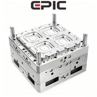 Molde de Inyección para Lonchera de PP de Pared Delgada con 12 Cavidades, Acero Inoxidable S136 de Grado Alimenticio, Molde Personalizado para Contenedor Rectangular Desechable para Llevar