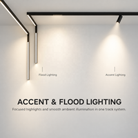 Module LED Magnétique Intelligent à Intensité Variable RGB en Alliage d'Aluminium, CRI 90 Élevé, 23mm, Modules Spot Linéaires, Contrôle par Application, pour Villa et Appartement