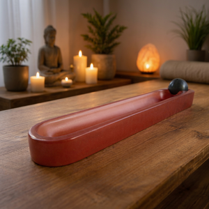 Porta Incienso Ecológico de Madera con Recolector de Ceniza para Meditación en Casa, por Curio Craft - Product Image 1