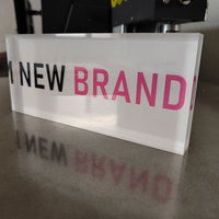 Bloc acrylique transparent personnalisé en gros pour impression photo, logo, signalétique, plaque de nom de bureau, support en plexiglas, bloc acrylique carré épais