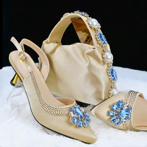 2025 scarpe e borse abbinate scarpe fantasiose da donna con borse a mano scarpe da festa set di borse - Product Image 2
