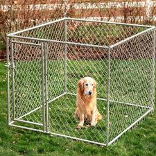Lucky <strong>Dog</strong> Heavy Duty Outdoor Galvanized Chain Link <strong>Dog</strong> <strong>Kennel</strong> Enclosure with Latching Door - Product Image 3