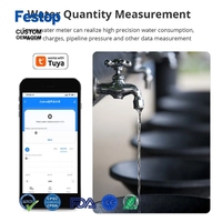 Compteur d'eau intelligent à ultrasons Festop Tuya Zigbee DN25 mm avec écran LCD, protection IP68, mesure du débit