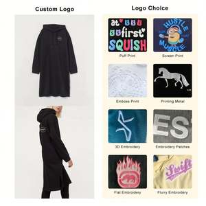 Custom Heavy Weight <b>Women</b> Winter Sport Streetwear Silk Screen Printing Oversize Drawstring <b>Women's</b> Hoodies <b>Long</b> <b>Sweatshirts</b> - Product Image 3