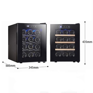 Refrigerador de vino de doble zona de 33L, capacidad de <span class=keywords><strong>12</strong></span> <span class=keywords><strong>botellas</strong></span> con tecnología termoeléctrica, estilo eléctrico de temperatura única - Product Image 1
