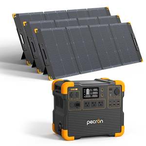 EU/USA Stock E2400LFP PECRON <b>Solar</b> <b>Generator</b> 2400W Emergency Portable Station for Trips and Home Blackouts E2400LFP + 3 X 200W S - Product Image 1