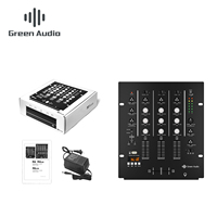 GAX-DM4 OEM ODM Console de mixage audio stéréo professionnelle 4 canaux avec carte son, pour la maison, le karaoké, la scène, le DJ