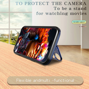 Chống Trượt Máy Ảnh Đứng Điện Thoại Trường Hợp Từ Sạc Không Dây TPU + PC 2 Trong 1 Lai Cho <span class=keywords><strong>iPhone</strong></span> 16 17 Pro Max Bìa Tùy Chỉnh - Product Image 5