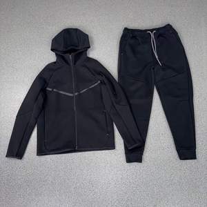 Nouvelle Version 2027 – Ensemble de Survêtement Homme 2 Pièces en Coton Polaire Technique de Qualité Supérieure <span class=keywords><strong>avec</strong></span> Logo Tendance – Sweat-shirt et Joggers Patchwork - Product Image 2