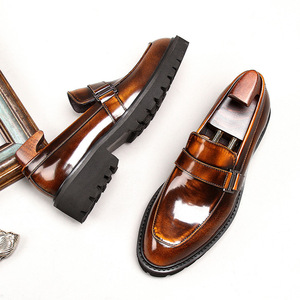 Zapatos Oxford de Tres Piezas de Estilo Británico para Hombre, de Cuero Genuino de Alta Gama, con Tacón Bajo, Formales para Negocios, con Punta Redonda, Impermeables para Otoño - Product Image 5