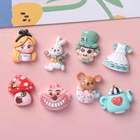 Belle somnambule Alice lapin bricolage résine crème colle coques de téléphone boucle de chaussure épingle à cheveux résine accessoires porte-clés pour la décoration