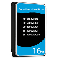 ST16000VE002 Skyhawks AI Disco Rigido Interno da 16TB per Video, 3.5 Pollici SATA 6Gb/s 512MB, Hard Disk per Sistema di Telecamere di Sicurezza DVR/NVR