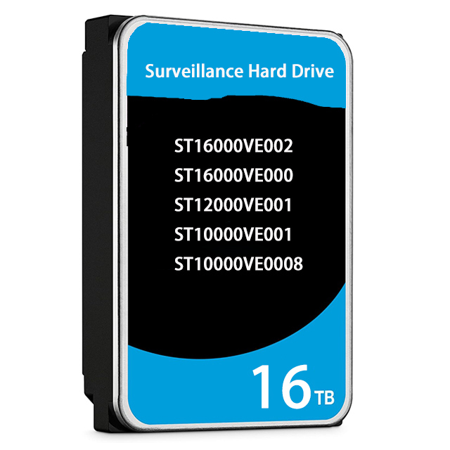 ST16000VE002 Skyhawks AI 16TB Video Internal Hard Drive 3.5inch SATA 6Gb/s 512MB Harddisk HDD for DVRNVR Security Camera System