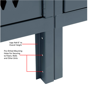 Двойной вентилируемый сверхмощный спортивный шкафчик - Product Image 4