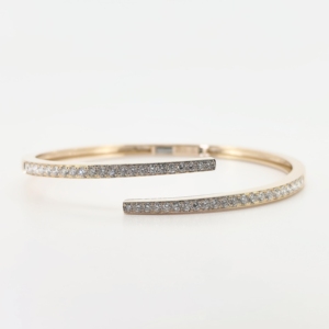 Exquisite Synthetic Diamond <strong>Bangle</strong> 14k <strong>Solid</strong> <strong>Gold</strong> Lab Grown Diamond Lab Grown Diamond Tennis Bracelet - Product Image 2